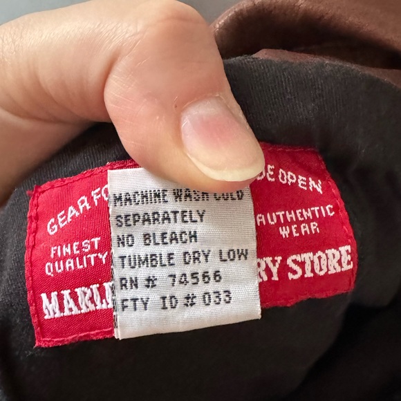 Vintage Marlboro Country Store Red Barn Coat Jacket Leather Trim - Picture 10 of 15